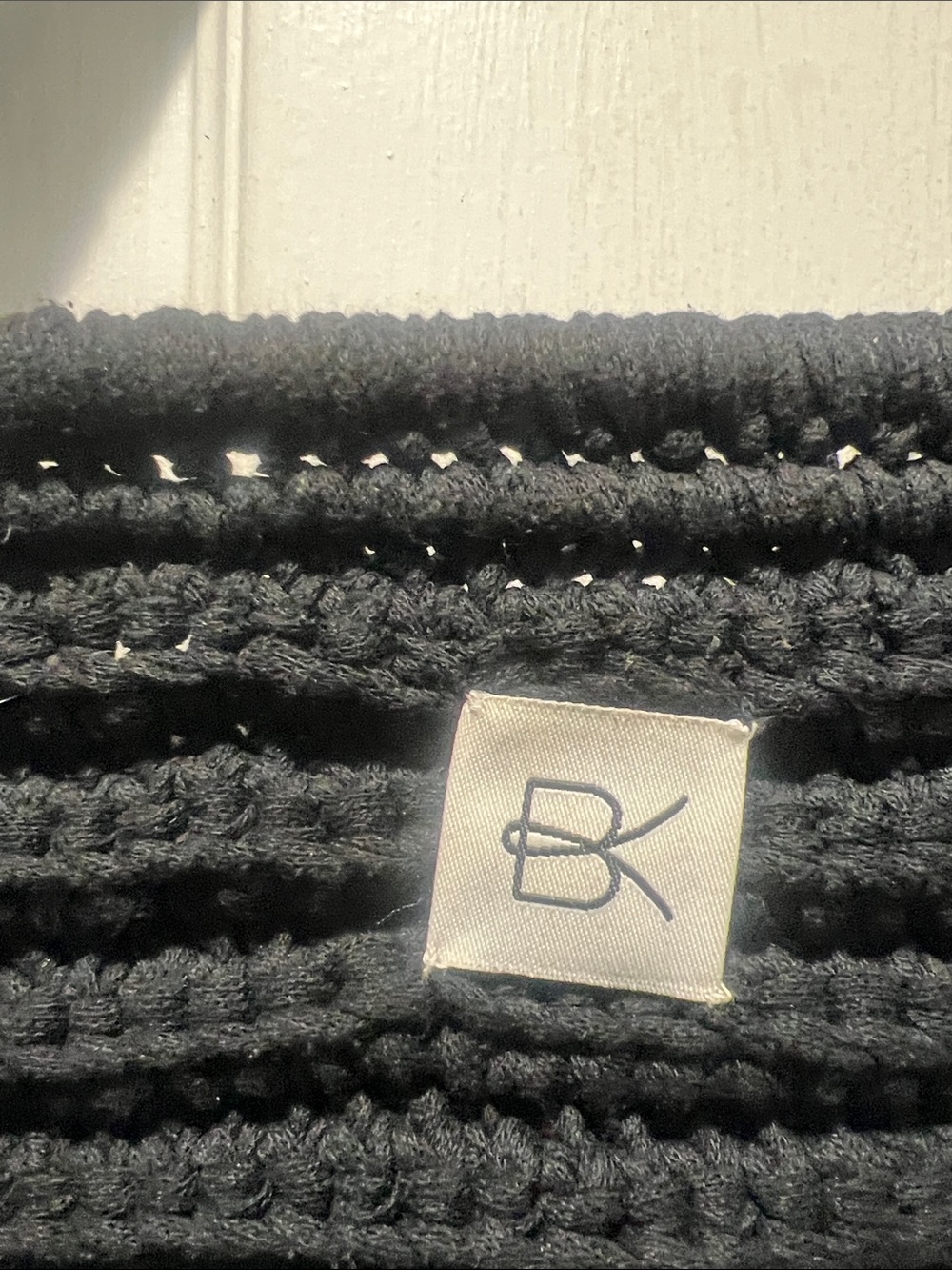 Binge Black Crochet Tassel Tote Bag - Women's Handheld Crochet Tote - Picture 3 of 5